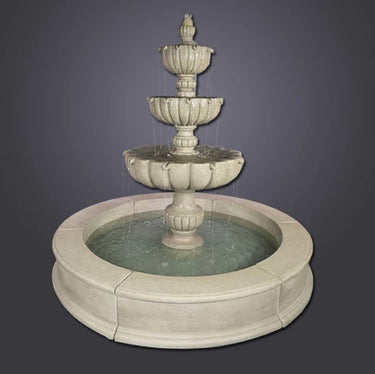 Giannini Garden Urbino Grande Three Tier Easy Pond Fountain